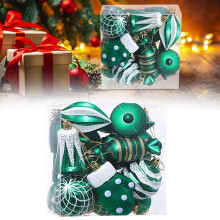 16-Piece Christmas Tree Ornament Set – Wall Hangs & Plastic Baubles, Compatible with Xmas Tree Decor