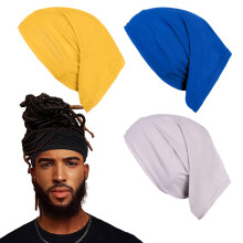 4PCS Spandex Dreadlock Cap, Tube Unisex Bands Elastic Long Hair Dreads Head Wraps, Cap Locks Headbands for Men Women Accessories