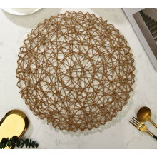 4 pcs (mats only) round table mats ins coasters pot mats bowl mats household paper straw woven western food mats dining table insulation mats