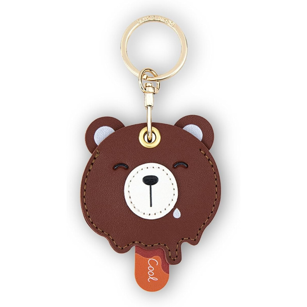 Leather Anti-Lost Keychain Casfor Airtags Tracker Holder, Anti-Drop Scratch Cute Keychain Airtag Holder For Men Women 9377112546384