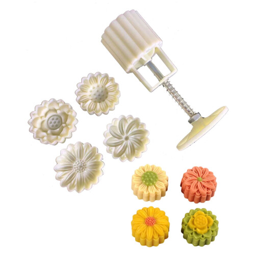 Cookie Stamps Flower Pattern Mold Hand-Press Baking Tool