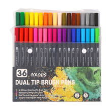 36/48/60/72/100 Colors Double Ends Brush Pen Set Watercolor Pen Felt Tip Pen Watercolour Markers