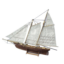 1:120 DIY Boat Wooden Sailboat Toys Sailing Puzzle Decorative for Boys Girls