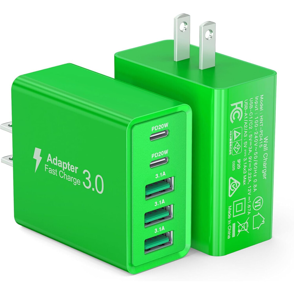 C Wall, 60W C Block 5-Port Pd, A Multiport Plug Brick Cube,Dual Type C Power For 17/16/15/14/13/,,,For ( 2-) 9377112548777
