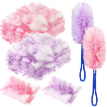 100 count Duster Refills Compatible with Dusters Disposable Replacement Thickened with 1 Handle for Cleaning, Office (Purple and )