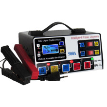 Automatic 12V/24V Battery Charger with 5-Level Pulse Charging for Car, Truck & Motorcycle — Compatible with Automotive Batteries