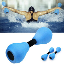 1 Pair Aquatic Exercise Dumbbells – Foam Water Aerobic Resistance Weights for Adults, Kids & Beginners – Compatible with Pool Fitness & Weight