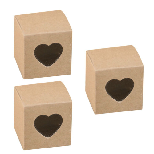 Kraft Paper Box Beige Square 2x2x2in 50Pcs
