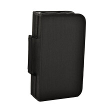 CD Case DVD Case Holder 128 Capacity Booklet with Handle Trendy Sleeves Portable Black
