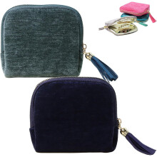 Jewelry Organizer Pouch Zippered Multi-Compartment Green