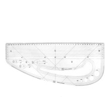 Sewing ruler acrylic pattern making ruler with 5 button