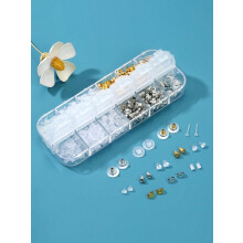 12 Styles 600 Pcs Earring Backings, Clear Plastic Metal Rubber Silicone Earring Clasp Bullet Stopper Replacement Kit for Fish Hook Studs Hoops