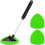 Windshield Cleaner Tool with Handle, Pivoting Triangular Head & 3 Washable Microfiber Bonnets – Car & Home Use 1