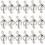 Musical Note Beads Silver Metal Alloy 60pcs 1