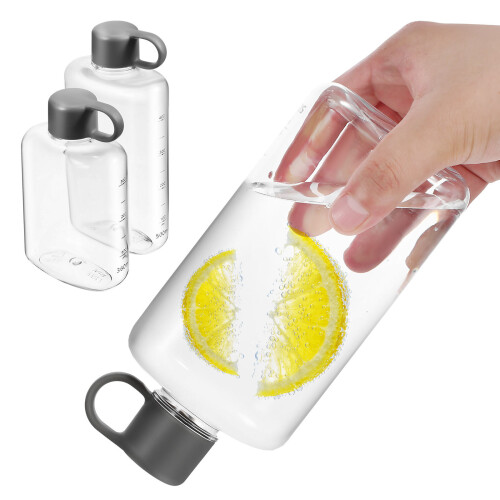 Wasserflasche Für Wandern Grau 2 Stk 2