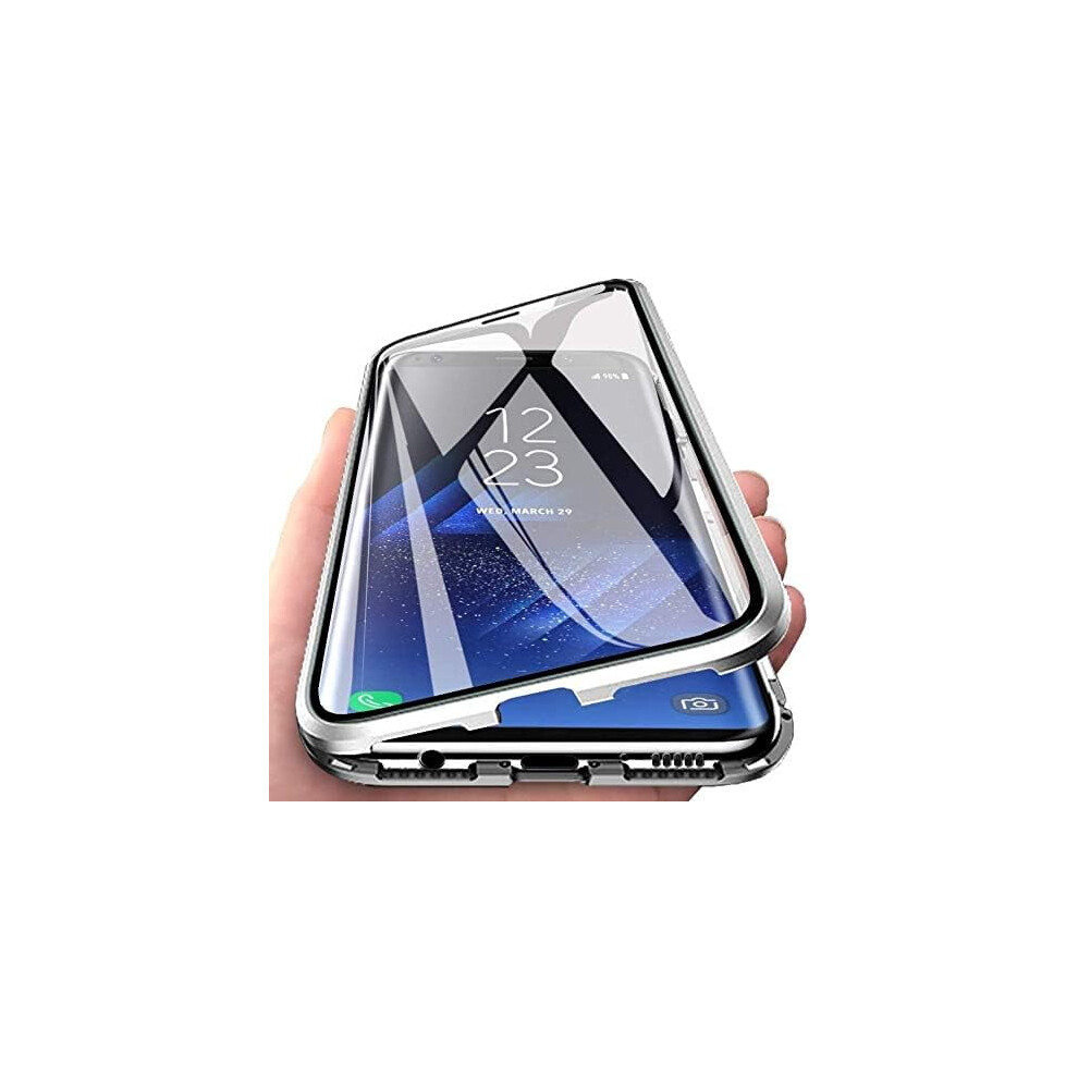 Clear Magnet-Absorption Case With Built-In Screen Protector For Compatible With Samsung Galaxy A35 – Anti-Scratch, Silver 9027700085602