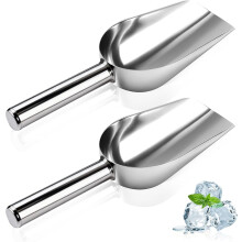 Pelle à glace en acier inoxydable à fond rond, 170 ml (2 pièces)