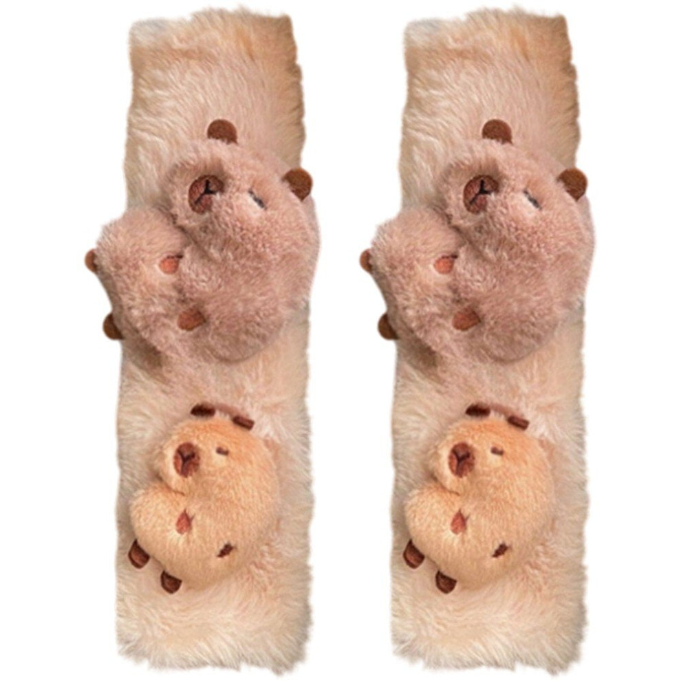 Soft Car Seat Belt Cover Pad, 2 Pcs Plush Capybara Car Safety Seat Belt Strap Shoulder Pad, Seatbelt Protector Cover Pads For Car Suv Trucks 9027700085282