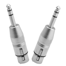 Hemoton TRS auf XLR Stecker-Buchse Adapter, 2 Stück, 6,5 mm