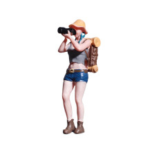 1/64 People Figure Mini Architectural Figurine Resin Diorama Scenery Tiny People Woman taking photo