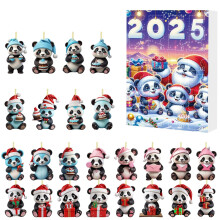 Calendrier de l'Avent Panda en acrylique 24 jours