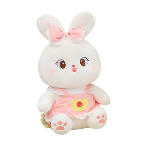 Pluche konijnenknuffel met kleding, 40 cm