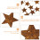 30 Stuks Roestig Pentagram Kerstboomhanger Ijzer 10