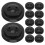 12Pcs Compact Black Flag Stand Base Plastic Mini Flag Holder 10