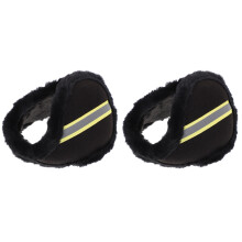 2Stk Schwarze Wärmende Ohrenschützer Winter Plush Für Outdoor