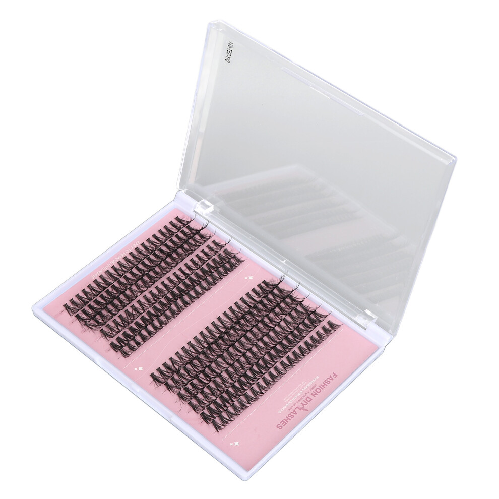 240pcs D Curl False Eyelash Clusters, 10-16mm, DIY Extension Set