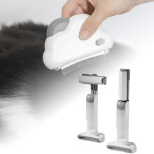 Escova multifuncional 3 em 1 para animais de estimação, escova de higiene para remover pelos soltos de cães e gatos.