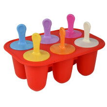 YujiCraft 6-teiliges Silikon-Eisformen-Set mit Deckeln und Stielen, wiederverwendbare Eisformen für Kleinkinder, ideal für selbstgemachte