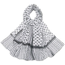 Palestijnse keffiyeh sjaal, bedrukte chiffon hijab, lange hijab voor vrouwen, islamitische Arabische tulband sjaals, hoofddoek sjaals