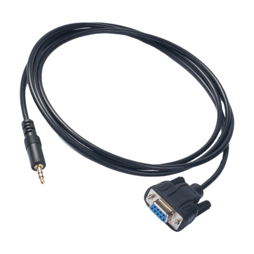 Cabo conversor RS232 de 9 pinos fêmea para plugue macho de 3,5 mm para dispositivos de áudio, 180 cm/70,87 polegadas