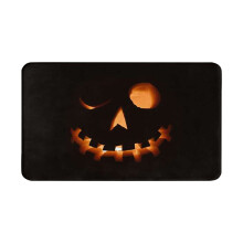 Halloween-skjelettmatte, dørmatte til høytidsdekorasjon på verandaen, vannabsorberende, smussavvisende baderomsteppe, sklisikker dørmatte til