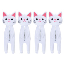 Set di 4 mollette multifunzione per bucato, clip per teli mare, morsetti per lenzuola, mollette antivento in plastica, calzino con cartoni animati