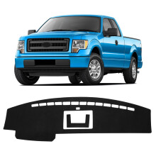 Copri cruscotto GUANGHUI compatibile con Ford F150/F-150 Raptor 2009-2014, compatibile con sensori di luce, tappetino antiscivolo in poliestere, nero.