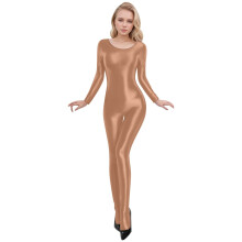 Elastyczny, unisexowy, pełny kombinezon zentai, lśniący, gładki, przezroczysty, wygodny kombinezon