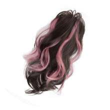 Dame Waterfall Claw Clip In Hestehale Extension Syntetisk Hår med Fargede Striper For Uanstrengt Styling og Hold Heldags
