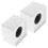 2 stuks draagbare ABS vierkante interviewmicrofoon met logovlag (wit) 7