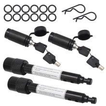 Set van 2 trekhaaksloten met 2 sleutels, 5/8" pin voor 2" en 2-1/2" ontvangers, compatibel met klasse III/IV