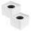 2 stuks draagbare ABS vierkante interviewmicrofoon met logovlag (wit) 8