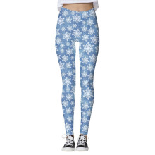 Leggings de Natal para Mulheres, Estampadas com Tema Natalino, Cintura Média, Alta Elasticidade, Estilo Papai Noel, Calças Justas para Lazer