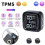 Externa däcktryckssensorer Solenergi TPMS-övervakningssystem Larm Digital display 1