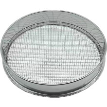 1 Pc 8 Mesh Stainless Steel Screen,Mung Bean Hand-Held Screen Mesh,Honey Strainer for Stainless Steel Sieve,Soil Sifter for Gardens (Silver)