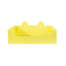 Disposable Foldable Cat Litter Box – Waterproof Monthly Cat Toilet with Ear Shape Yellow