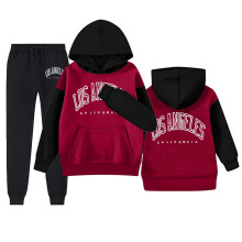 Girls 2 Piece Outfits Sweatsuits Letter Printed Pocket Long Sleeve Hoodies Ankle-Tied Pants Tracksuits Set Autumn Winter Soft Outfit