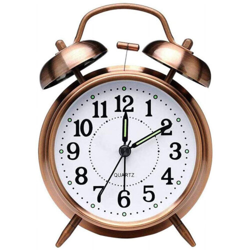 Retro Alarm Clock,Old Fashioned Bedside Alarm Clock With Non Ticking