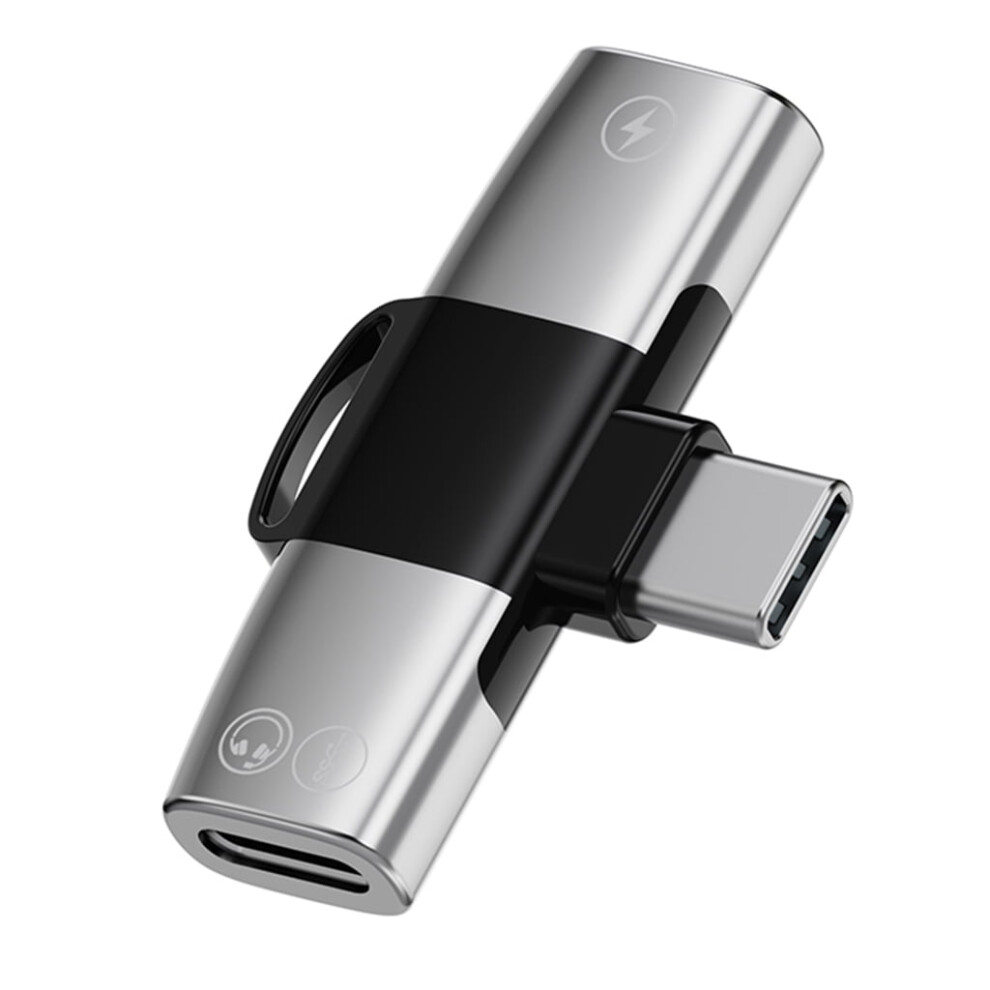 Elbow 2 In 1 Usb C Male To 2 Type C Female Adapter Headphone Plugs Converter Splitter Fast Charging Adapter 9340959217861