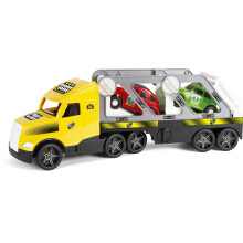 Großer Watwagen mit Anhänger und Oldtimer